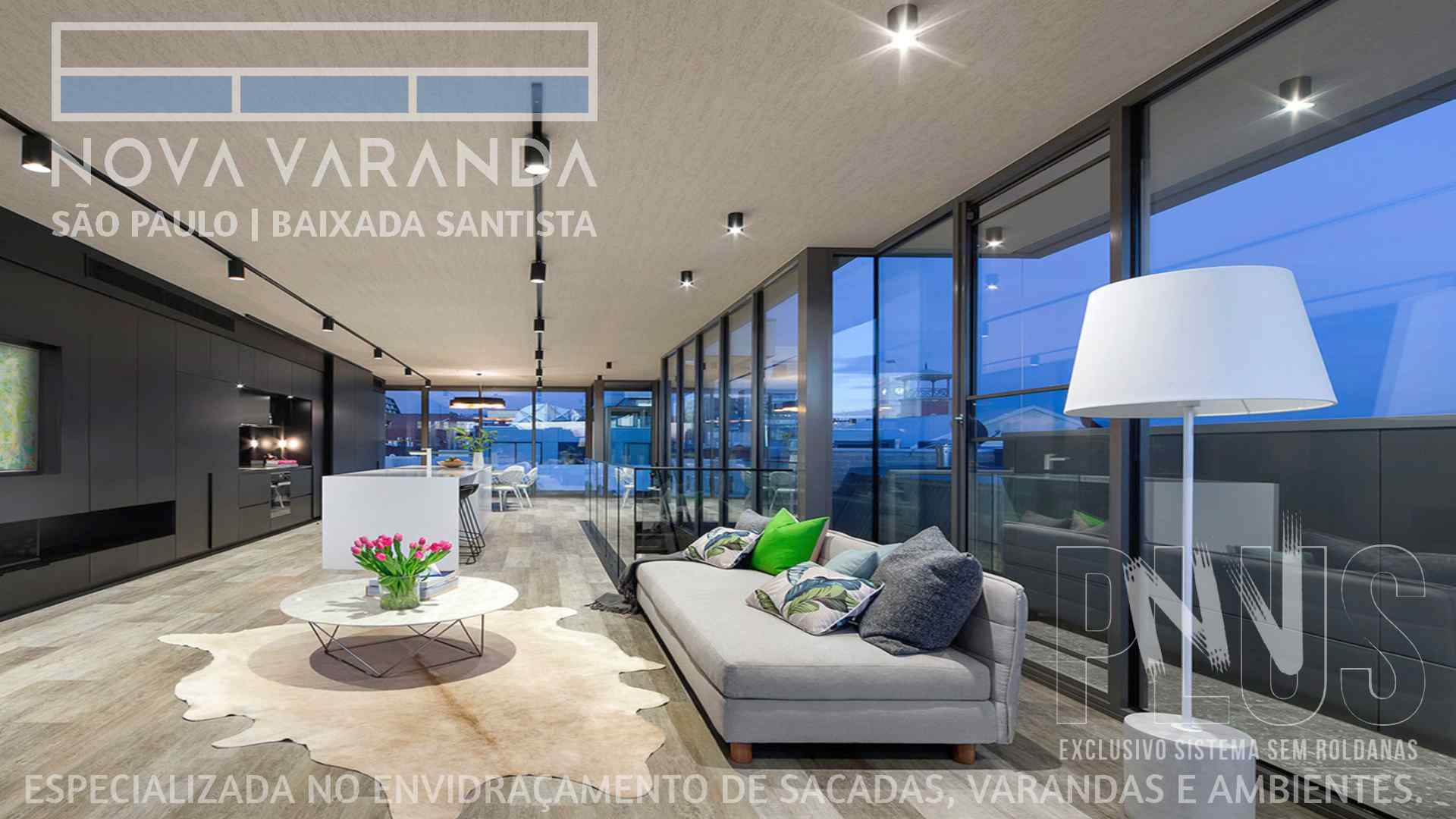 Ambientes e Varandas de Vidro ✨ Segurança, Estilo e Transparência pra Fechar sua Sacada ⛱️ Fechamento de Sacadas Boqueirão (Santos) ☎ 0800-8800