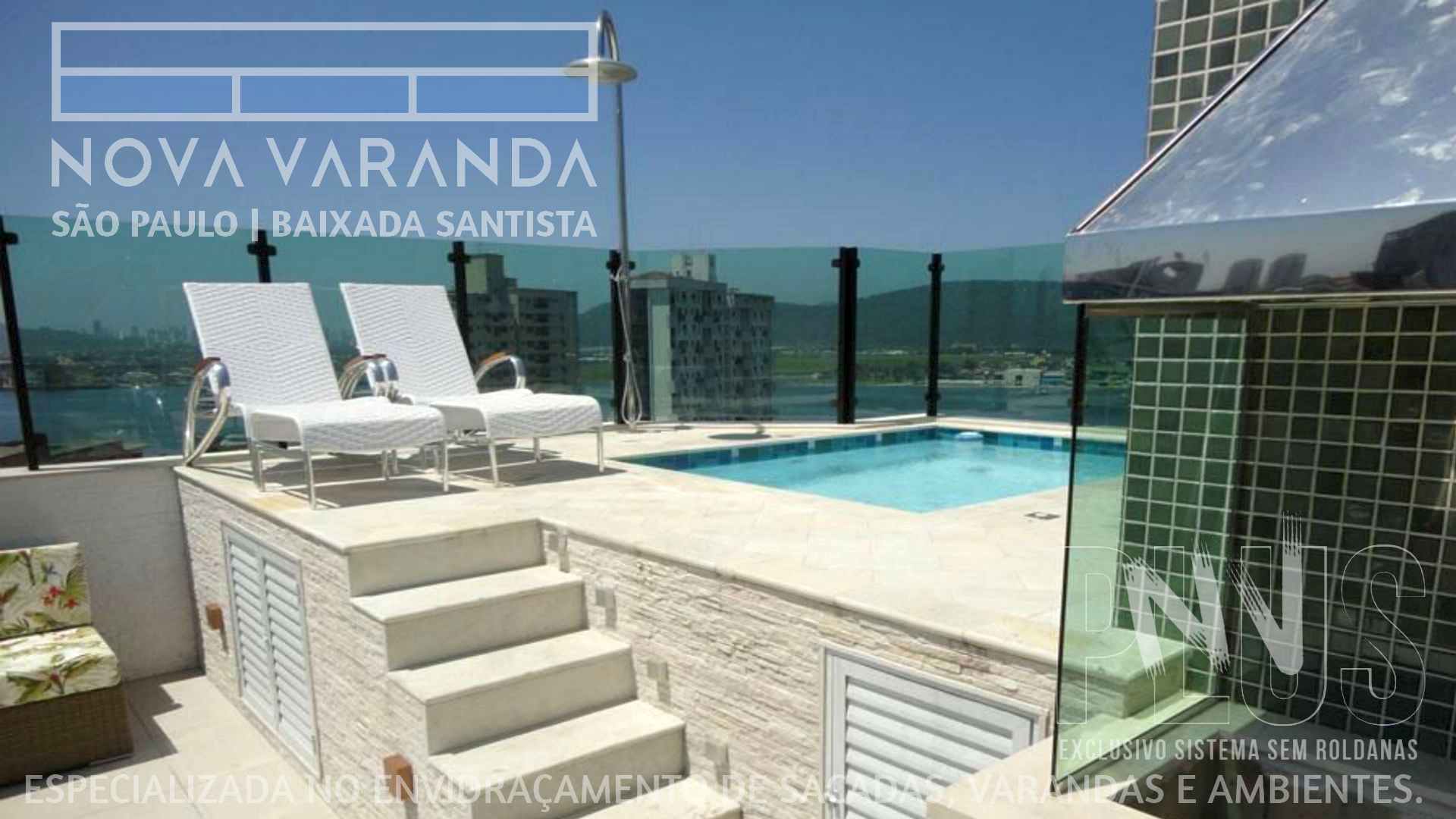 Ambientes e Varandas de Vidro ✨ Fechar Varanda Moderna e Estiloza Sob Medida ⛱️ Fechamento de Sacadas Cascata (Mongaguá) ☎ 0800-8800