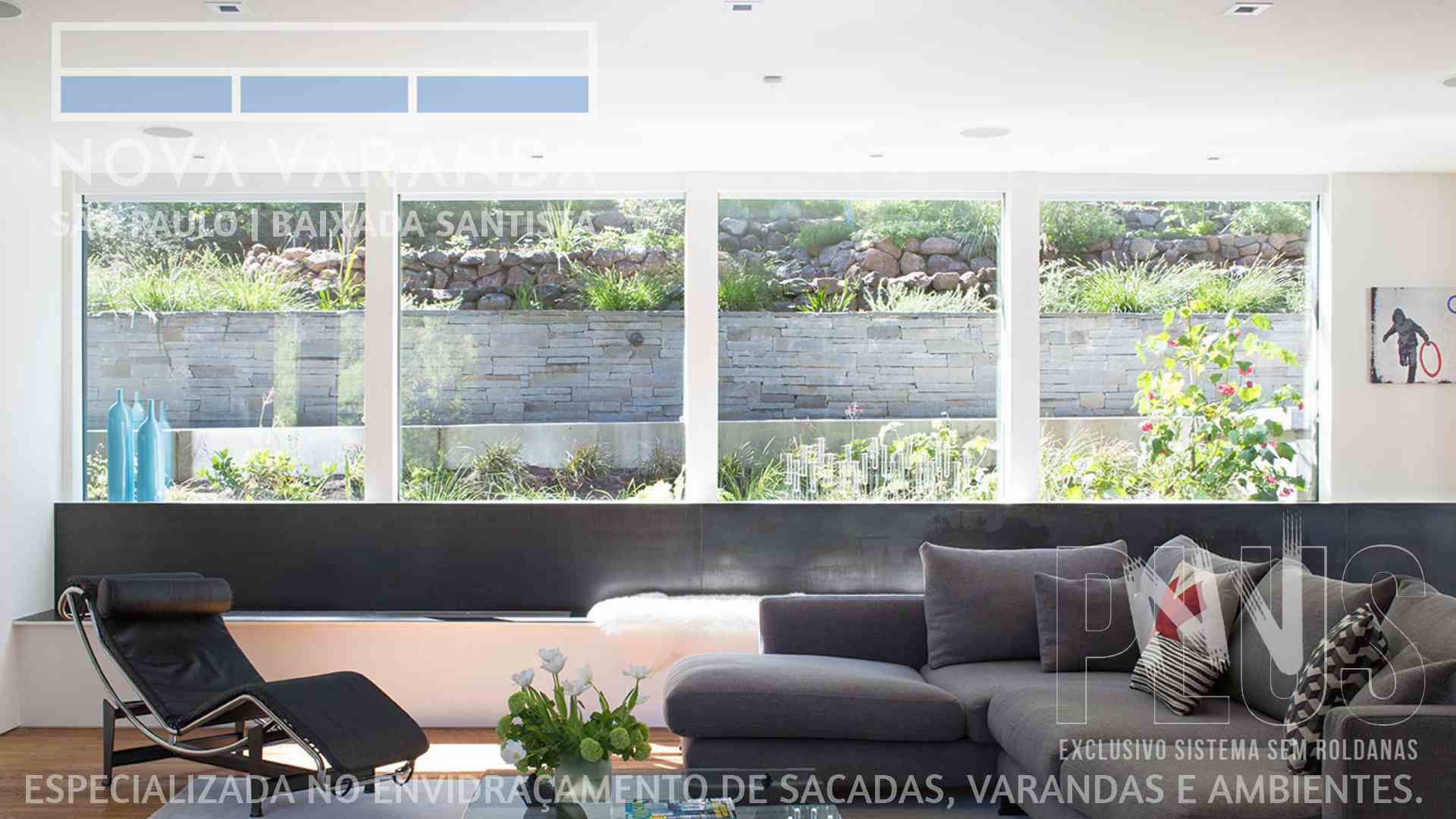 Ambientes e Varandas de Vidro ✨ Fechar Varanda Moderna e Valorizada Sob Medida ⛱️ Fechamento de Sacadas Centro (GJA) Guarujá ☎ 0800-8800