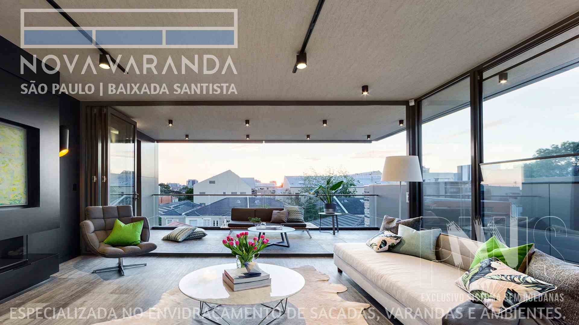 Ambientes e Varandas de Vidro ✨ Fechar Sacada Investimento Moderno e de Alta Qualidade ⛱️ Fechamento de Sacadas Gonzaga (Santos) ☎ 0800-8800