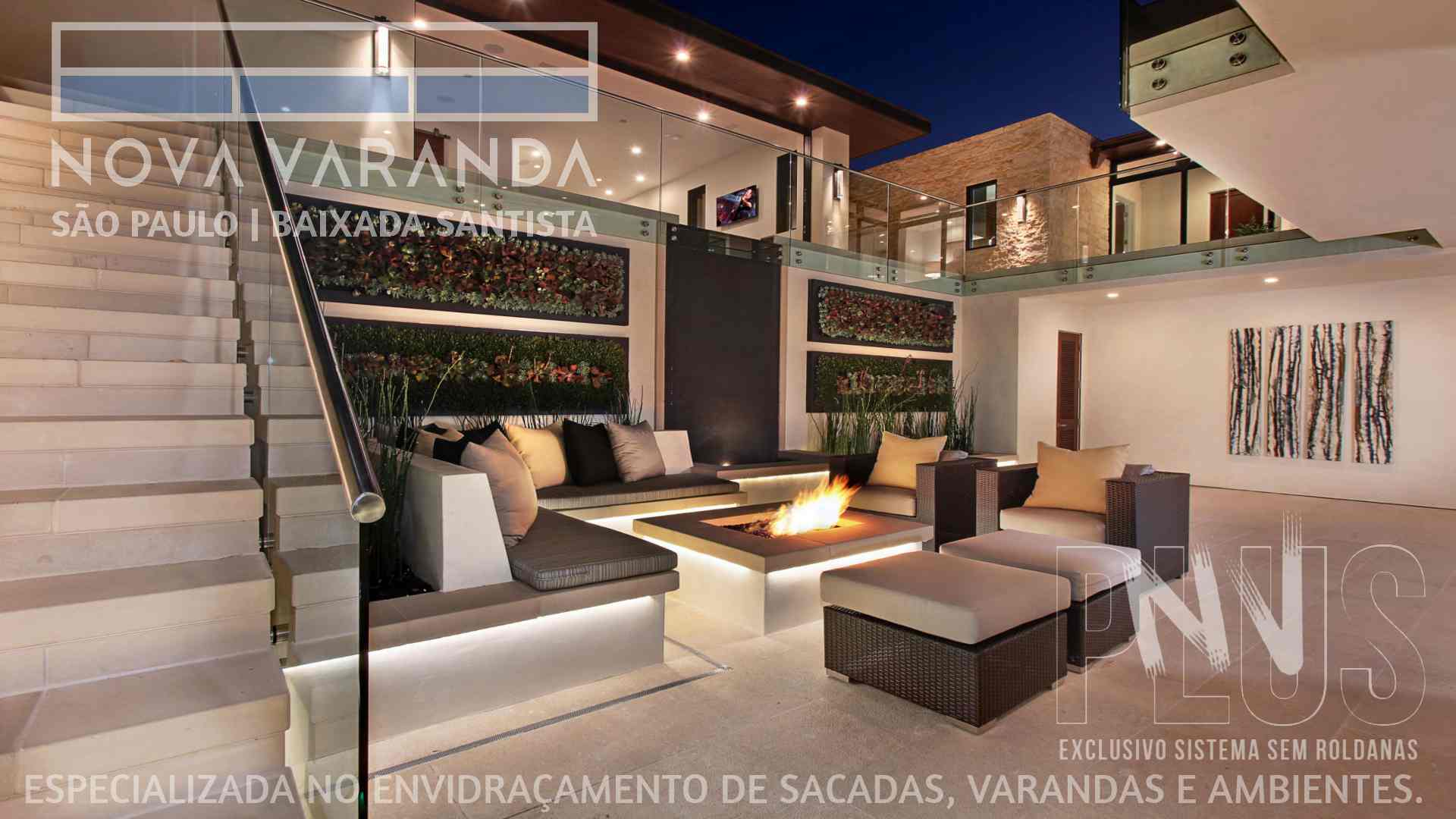 Ambientes e Varandas de Vidro ✨ Fechar Varanda Moderna e Estiloza Sob Medida ❖ Fechamento de Sacadas Santa Isabel (SIS) (RMSP) ☎ 0800-8800