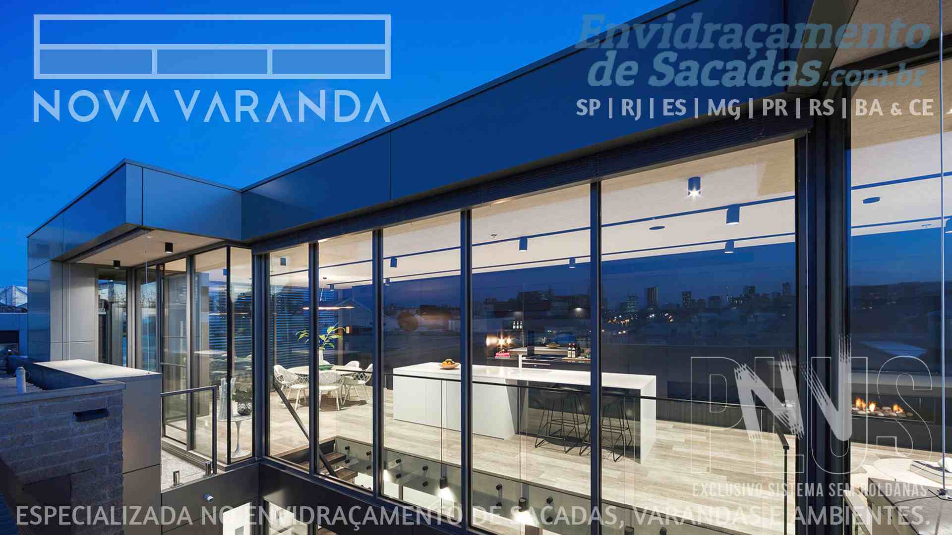 Ambientes e Varandas de Vidro ✨ Fechar Sacada Conforto Segurança Estilo e Design ❖ Fechamento de Sacadas Rio de Janeiro, RJ (RIO) NV® ☎ 0800-880-2424